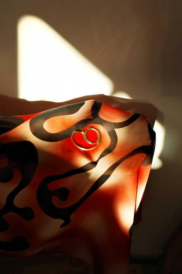 Scarf & Sculpted Ring Set : Daniela Doe X Crush Jewel - Designed & Made in Malmö & Barcelona