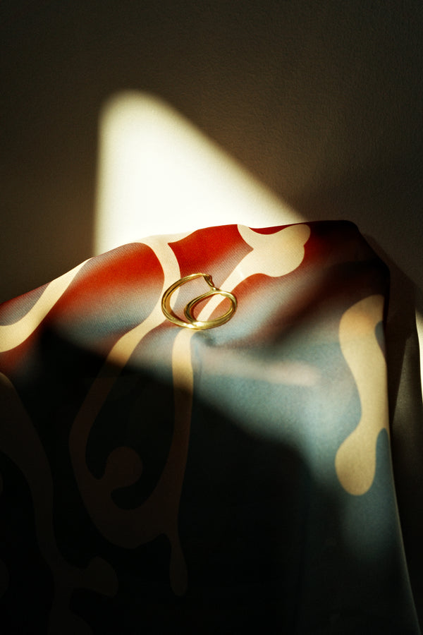 Scarf & Sculpted Ring Set : Daniela Doe X Crush Jewel - Designed & Made in Malmö & Barcelona