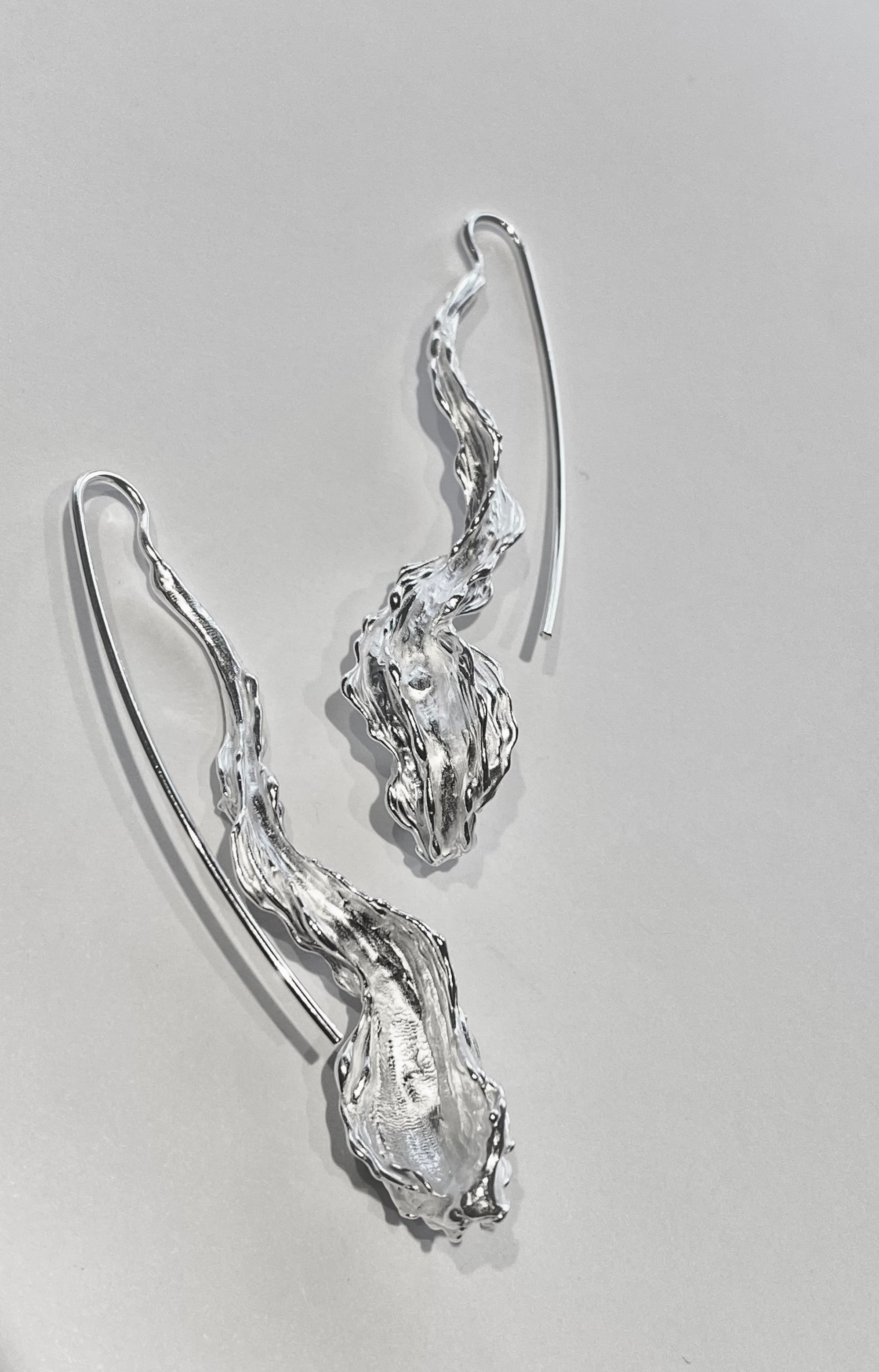 Laminaria Earrings - Handmade in 925 Silver