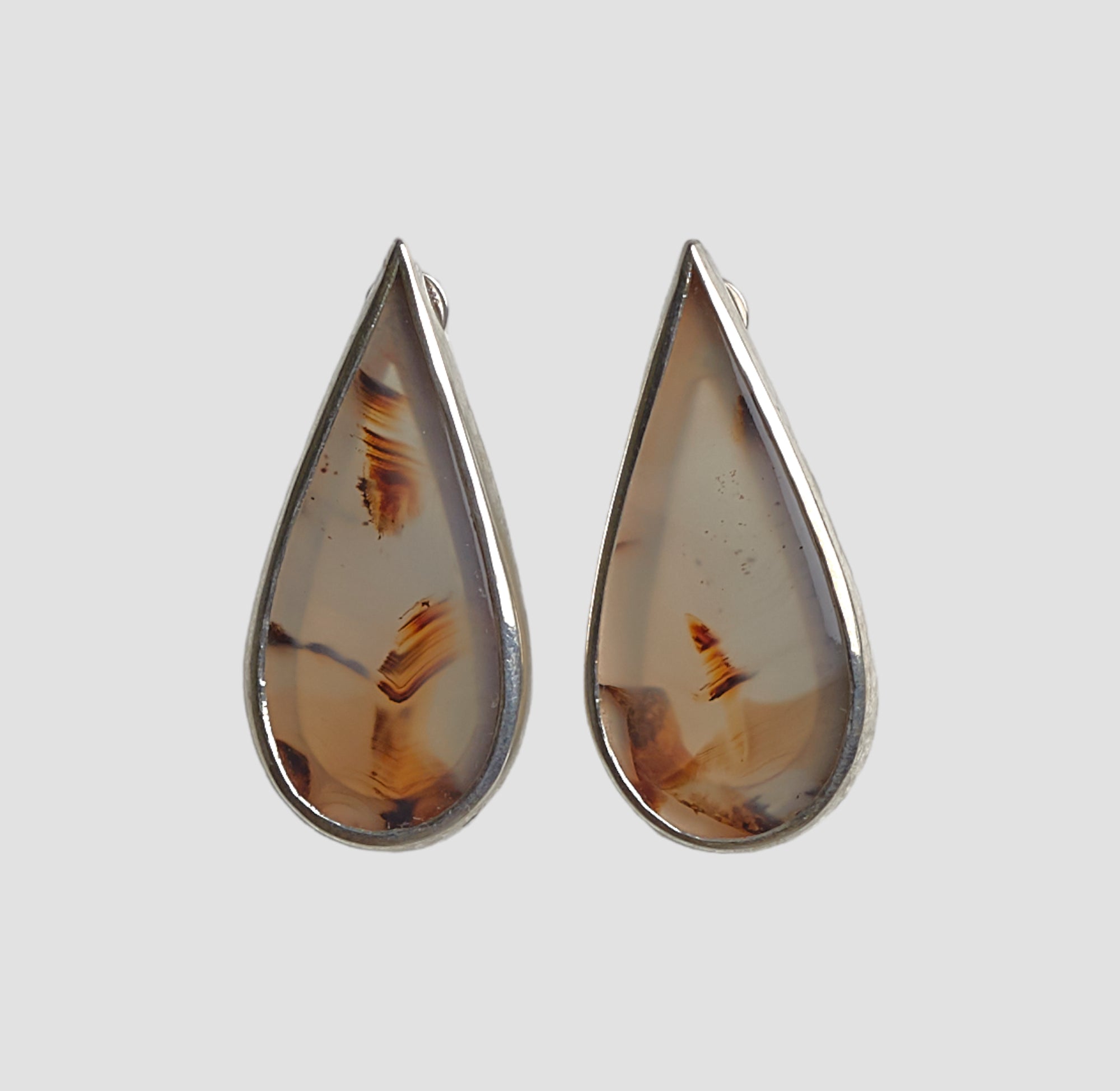 Agata Earrings - Handmade in 925 Silver