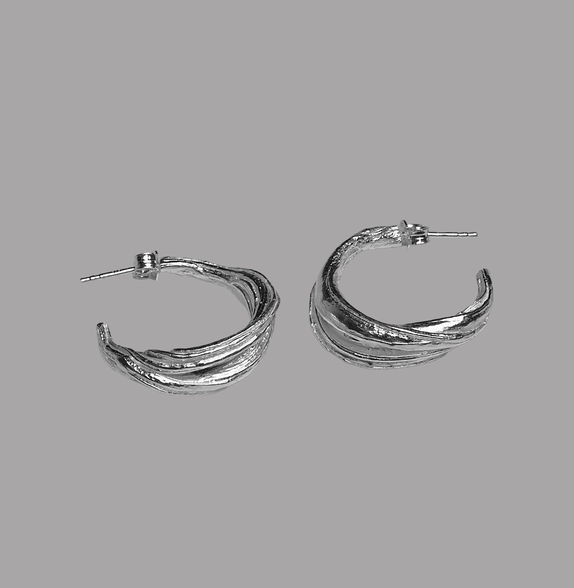 Mitsuro Hoop Earrings - Handmade in 925 Silver