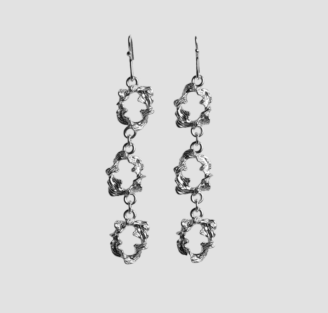 Pothos Earrings - Handmade in 925 Silver